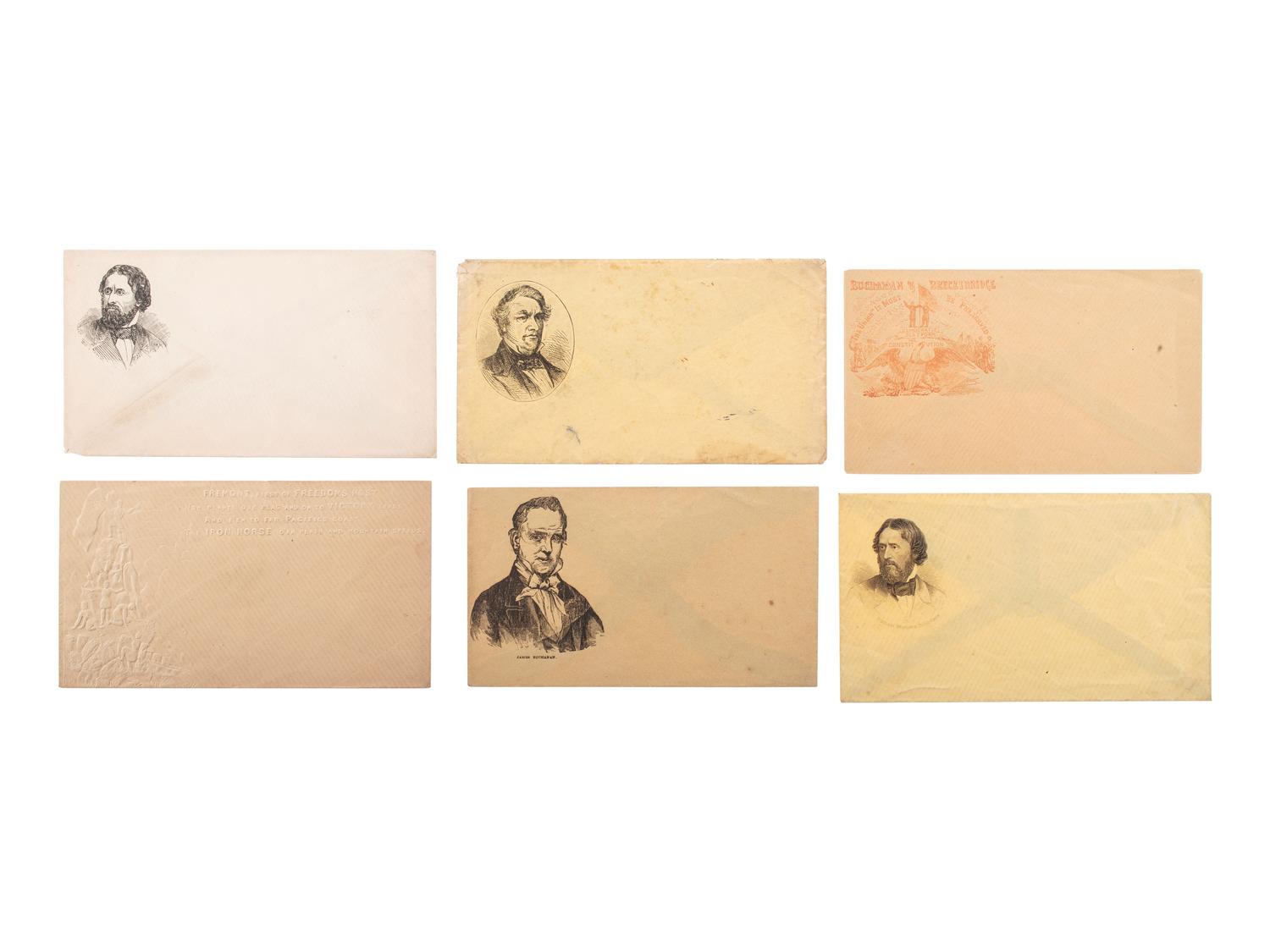 [POLITICS -- 1856 ELECTION]. Ten illustrated covers featuring BUCHANAN, FRÉMONT, and FILLMORE.