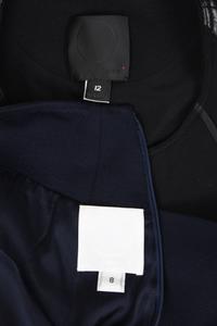 Two Ralph Rucci Leather Paneled Sleeveless Dresses, c. 2010s