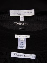 Four Designer Knit Black Tops Including Christian Dior and Tom Ford