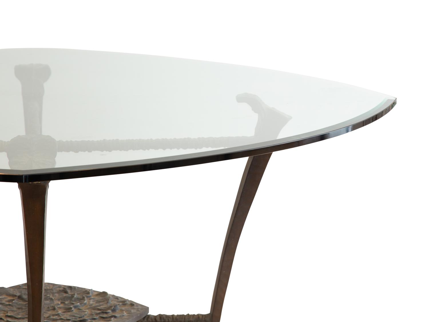 A Suite of Michael Taylor Arcadia Patinated Aluminum Outdoor Dining Furniture