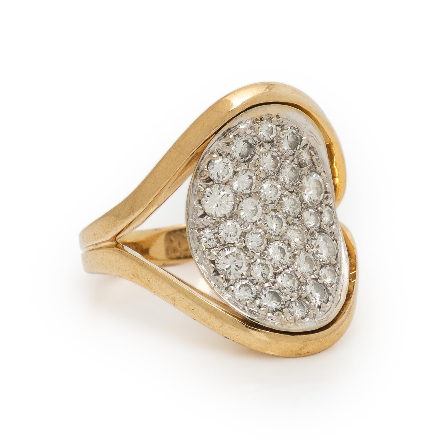 Diamond and Yellow Gold Ring