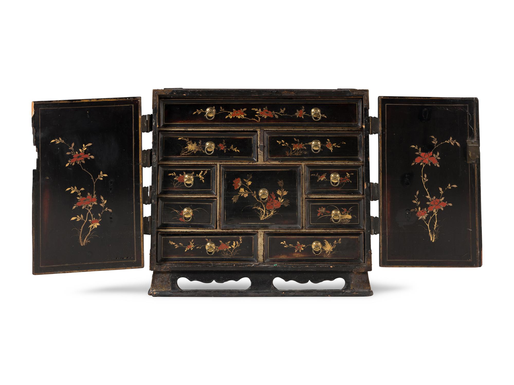 A Chinese Export Lacquered Cabinet