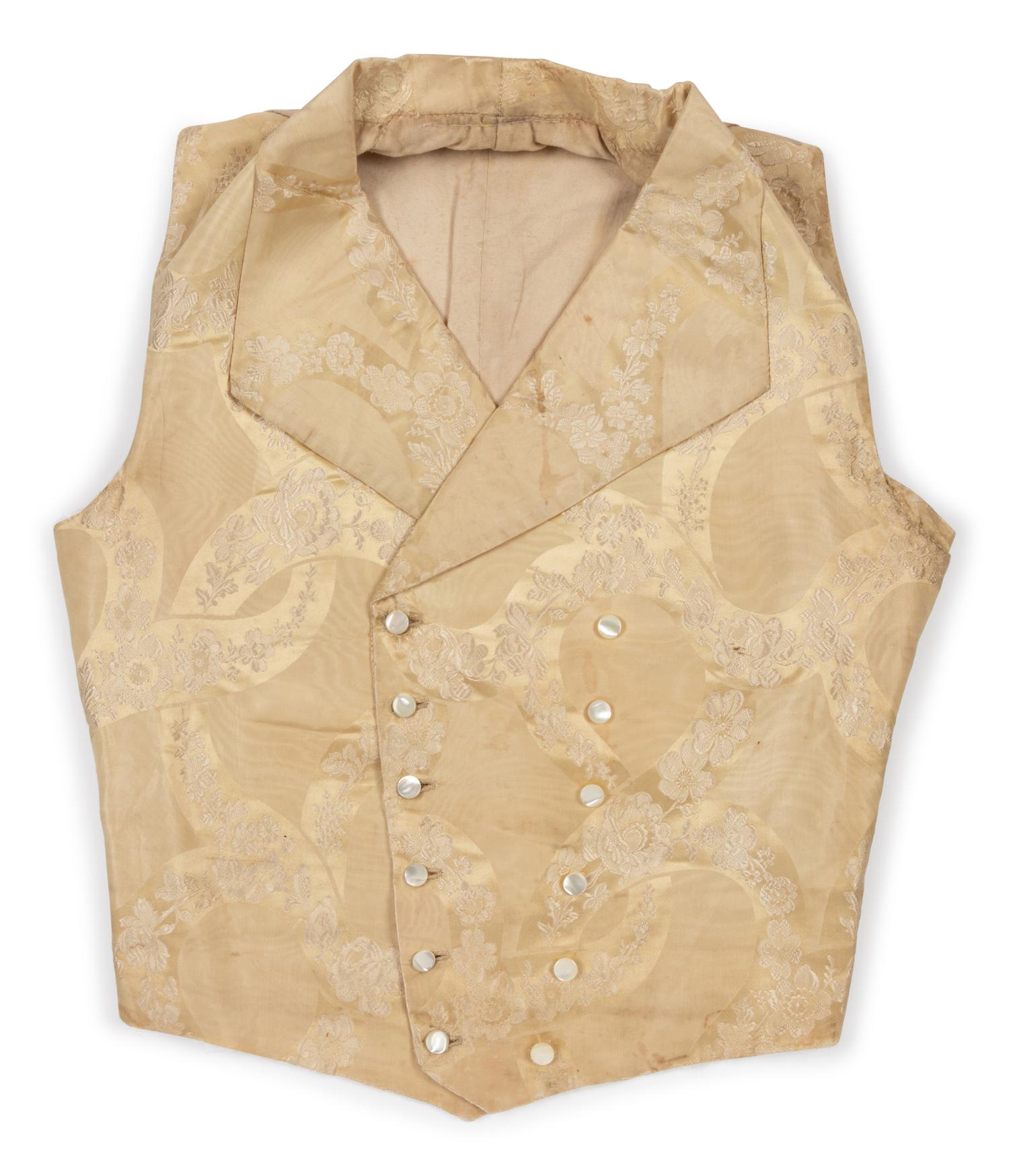 Three Men's 19th Century Waistcoats/Vests, 1840-1860
