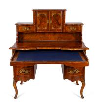 An Italian Gilt Metal Mounted Walnut Lady's Writing Desk — 19TH CENTURY