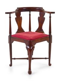 A George III Style Mahogany Corner Chair