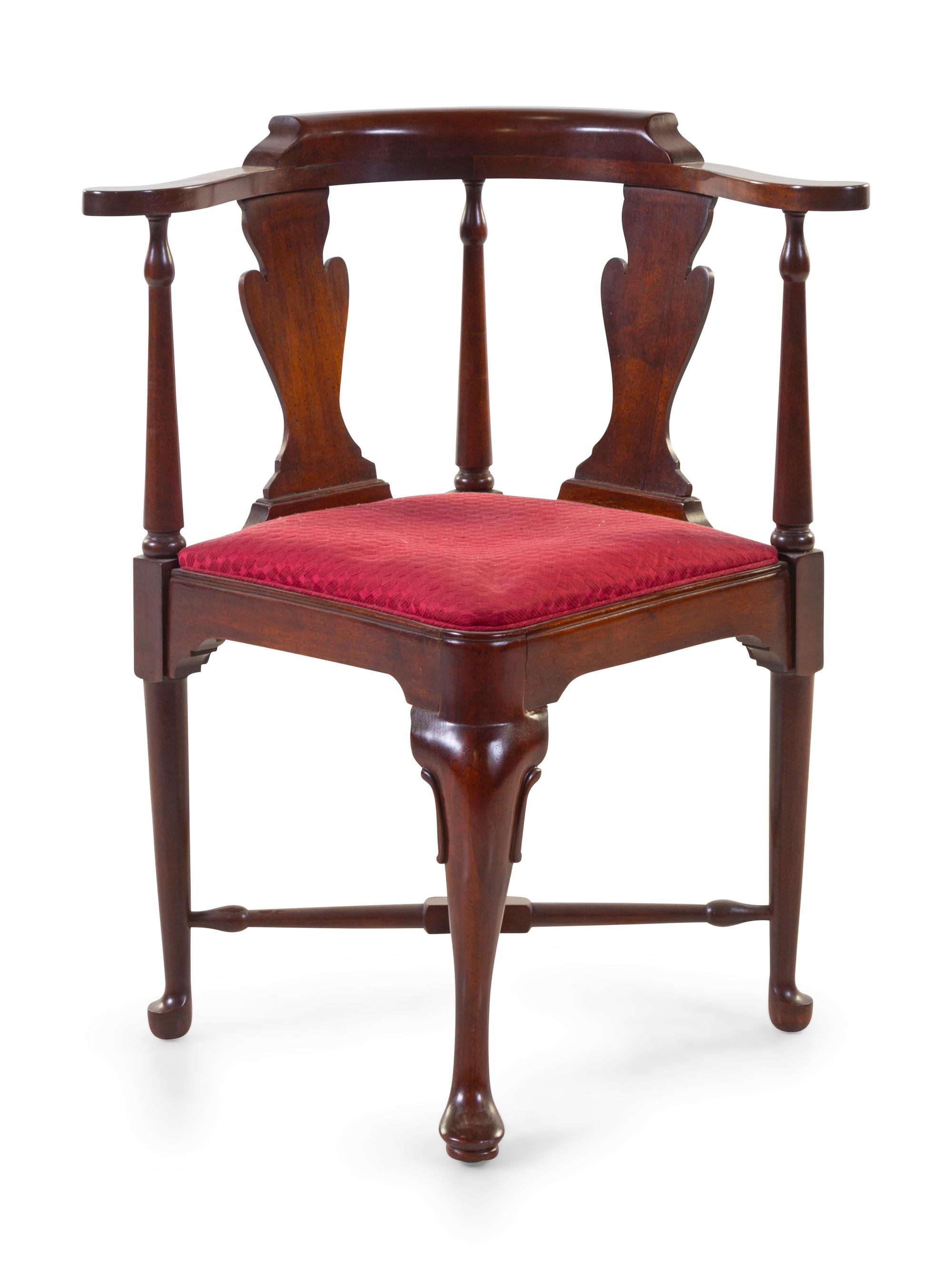A George III Style Mahogany Corner Chair