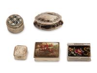 A Collection of Silver Pill Boxes