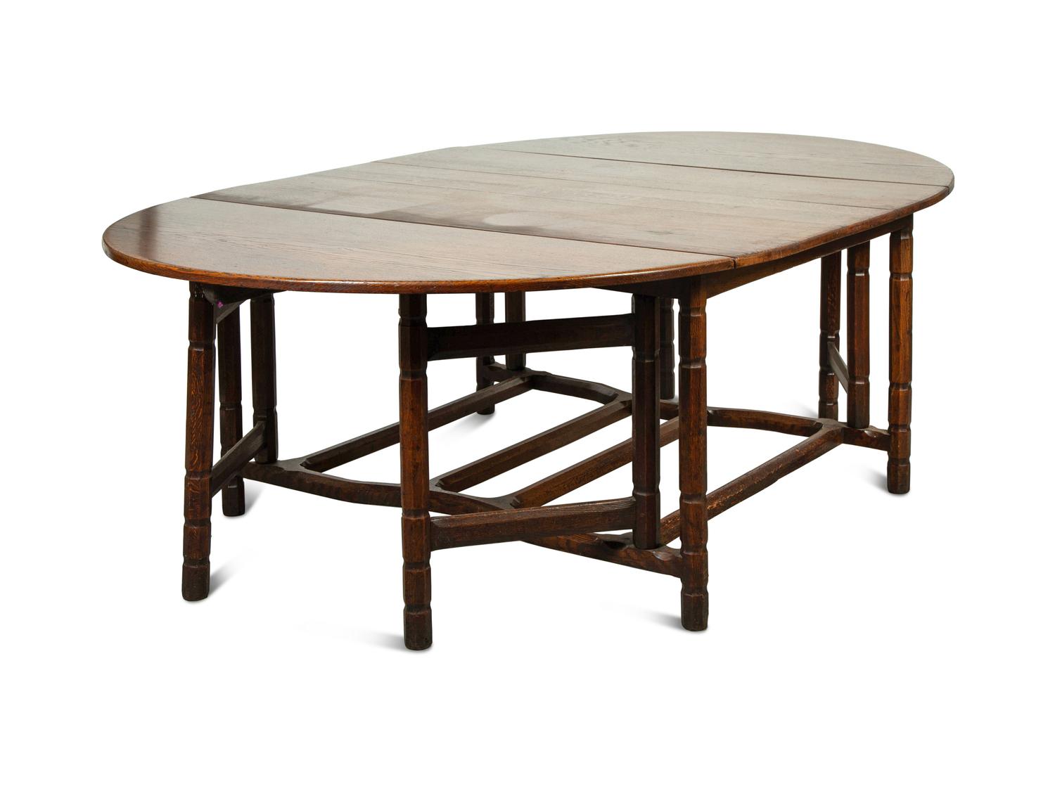 An English Oak Gate-Leg Dining Table