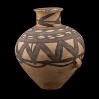 A Chinese Painted Pottery Handled Jar