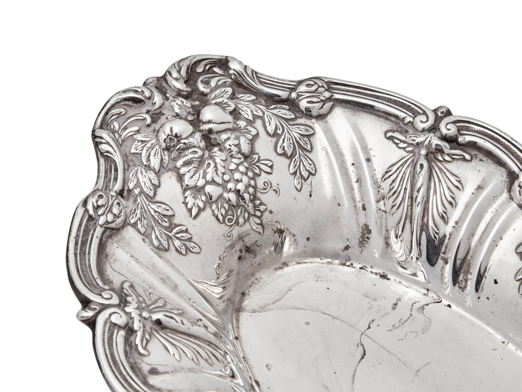 A Group of American Silver Floral Repoussé Table Articles