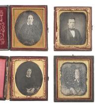 [EARLY PHOTOGRAPHY]. 18 sixth plate daguerreotypes of adolescent males and females.