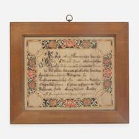 Wilhelm Antonius Faber (active 1780-1818) Cutwork Fraktur, Bucks County, PA, dated "1794"