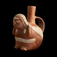 A Moche Stirrup Vessel in the Form of a Woman