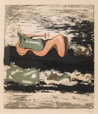 Henry Moore (British, 1898-1986) — Group of Reclining Figures, 1973