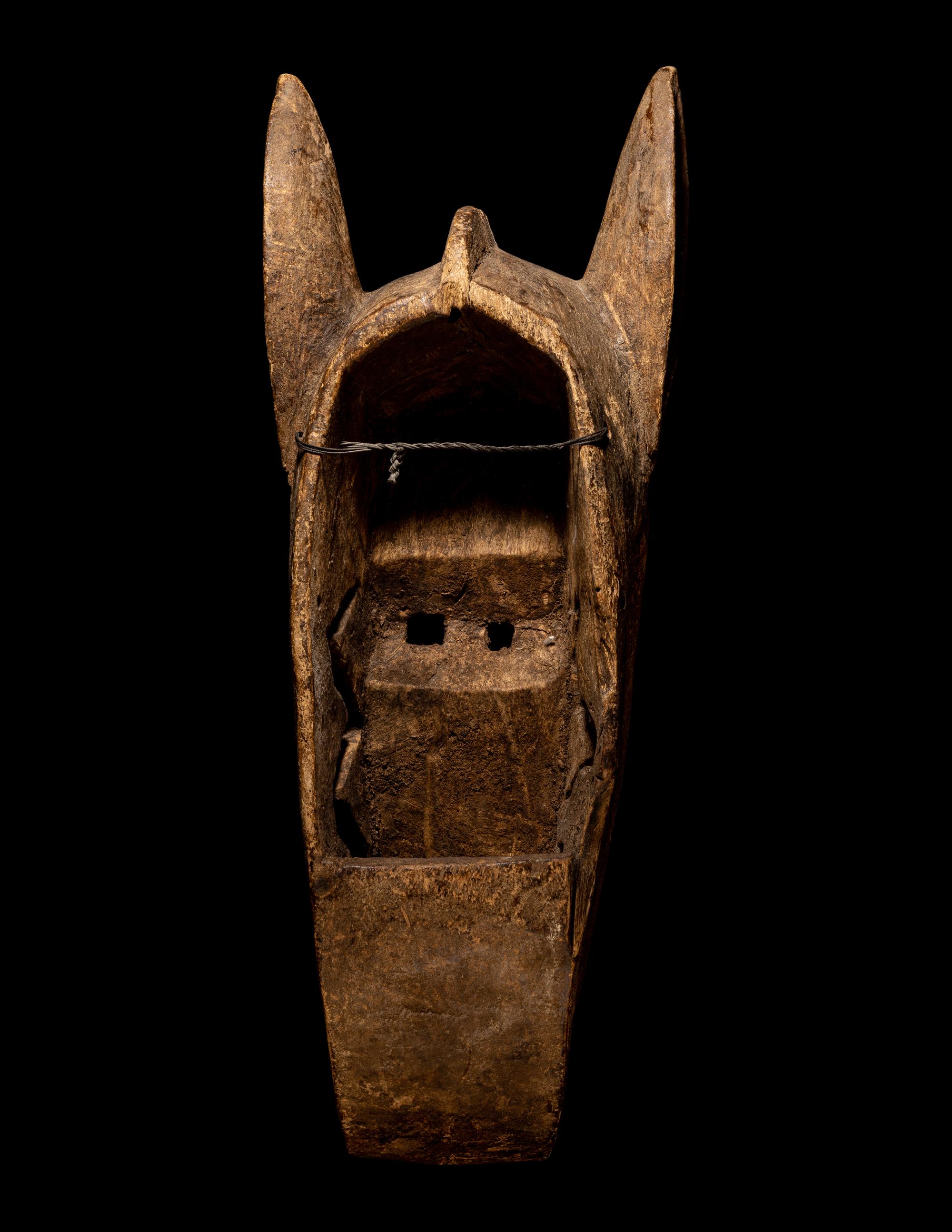 Two Bamana Kore Society Wood Masks