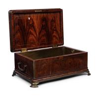 An English Brass Inlaid Walnut Document Box