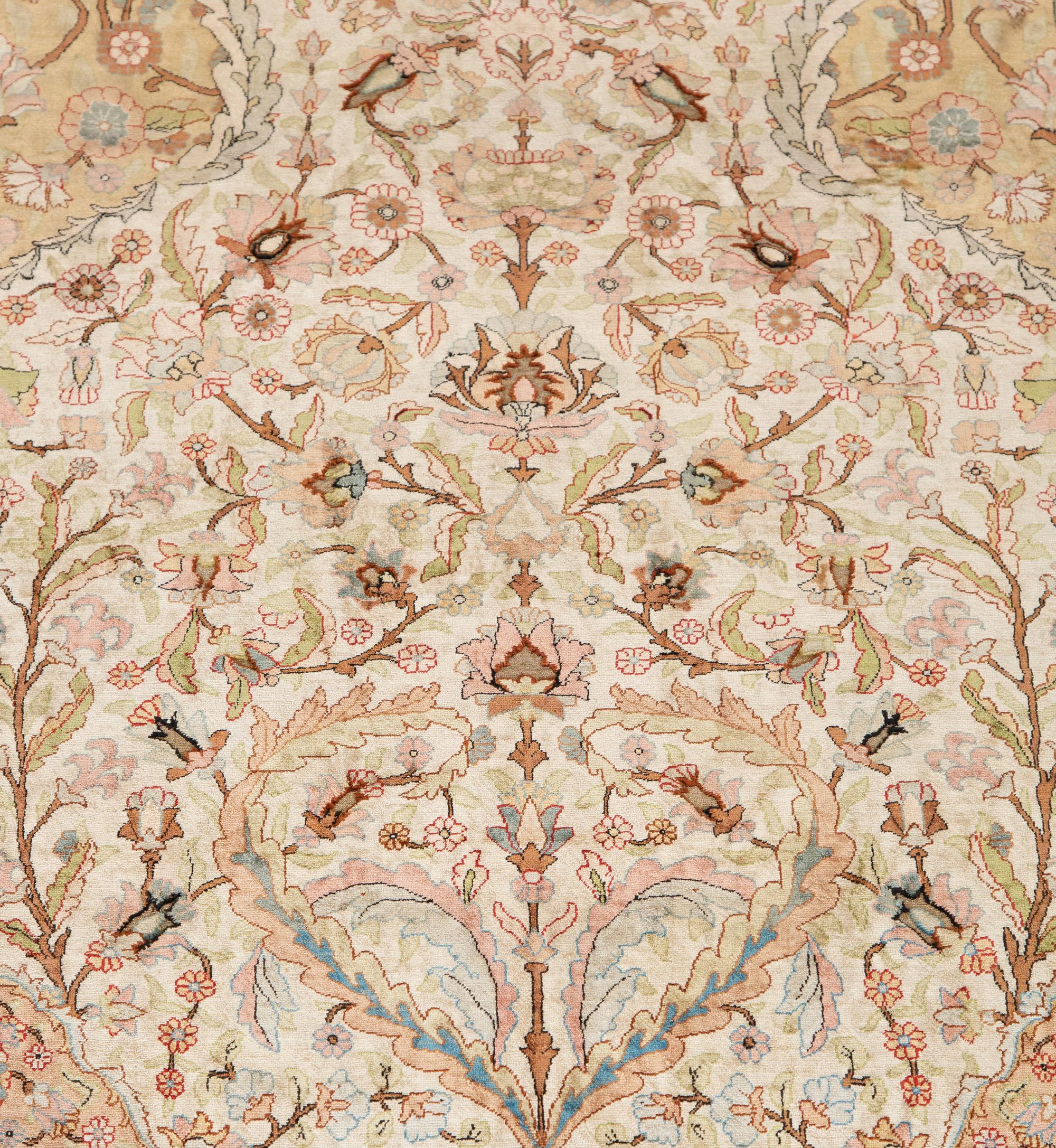 A Turkish Silk Prayer Rug