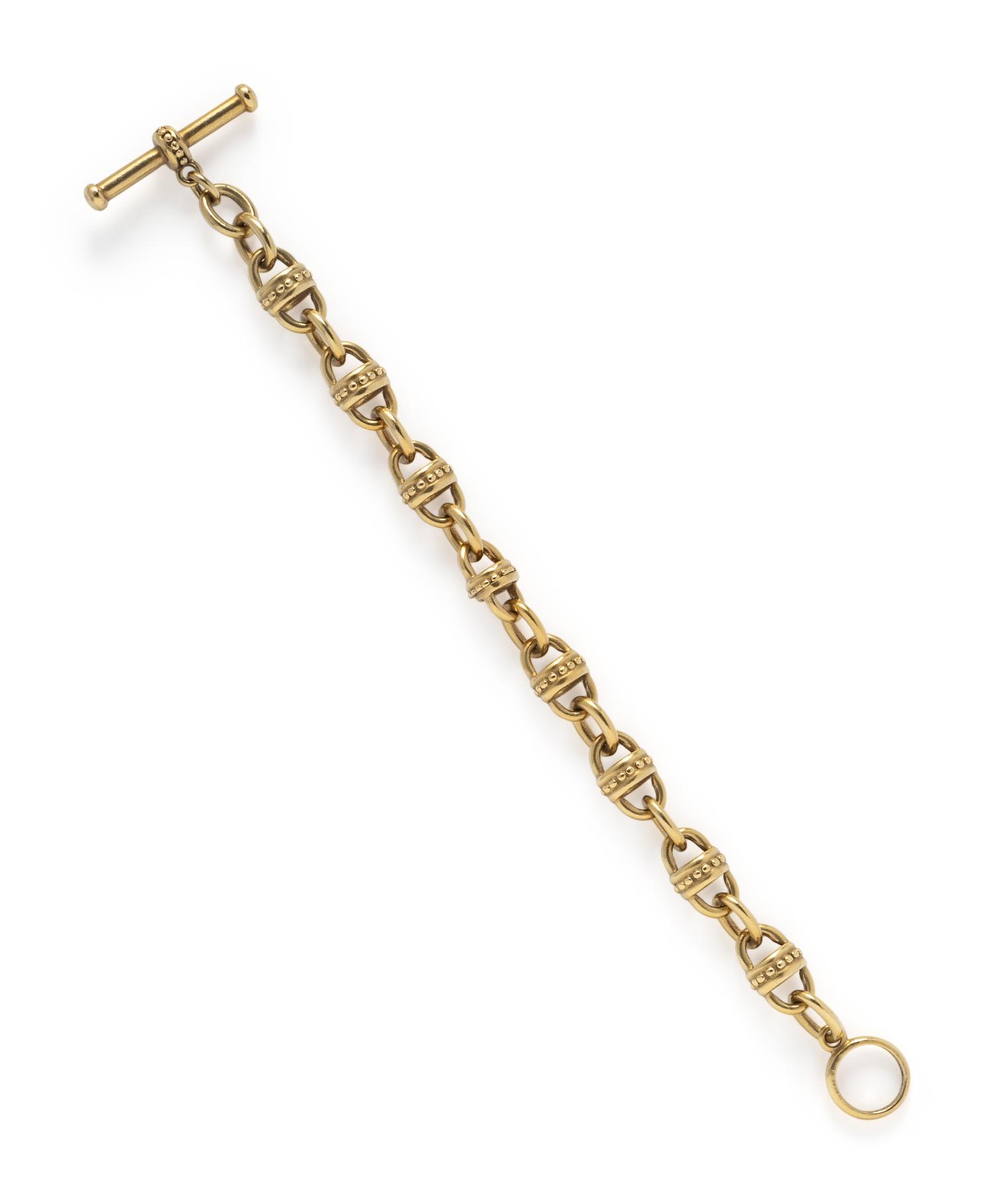 VAHE NALTCHAYAN, YELLOW GOLD CHAIN LINK BRACELET