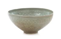 A Slip-Inlaid Celadon Glazed Bowl Diameter 7 3/4 inches. — LIKELY KORYO DYNASTY (918-1392)