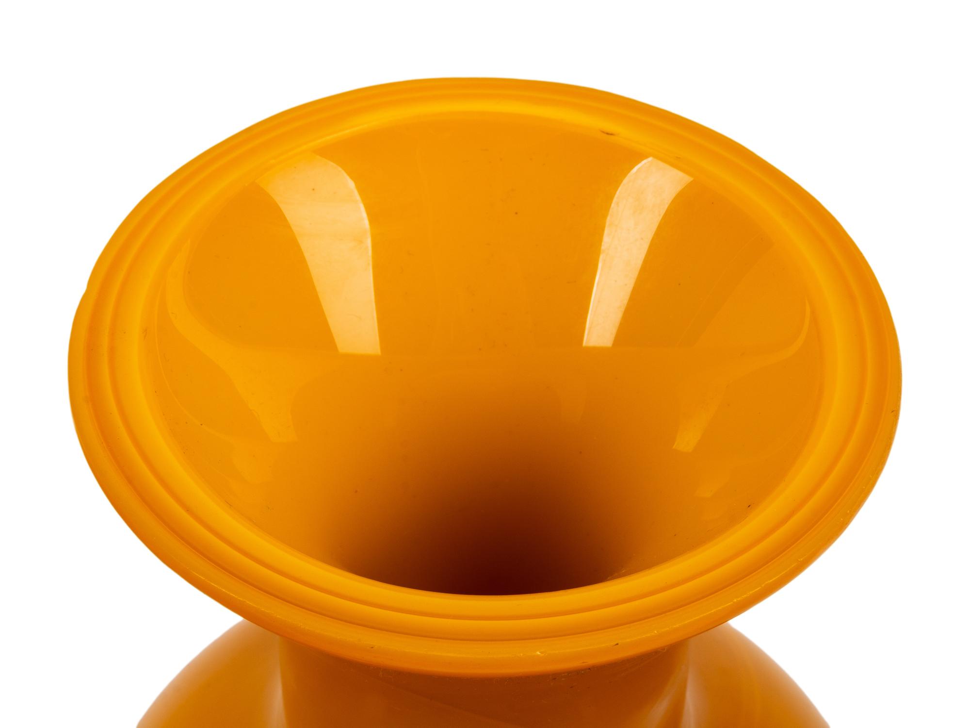 Four Canary Yellow Peking Glass Articles