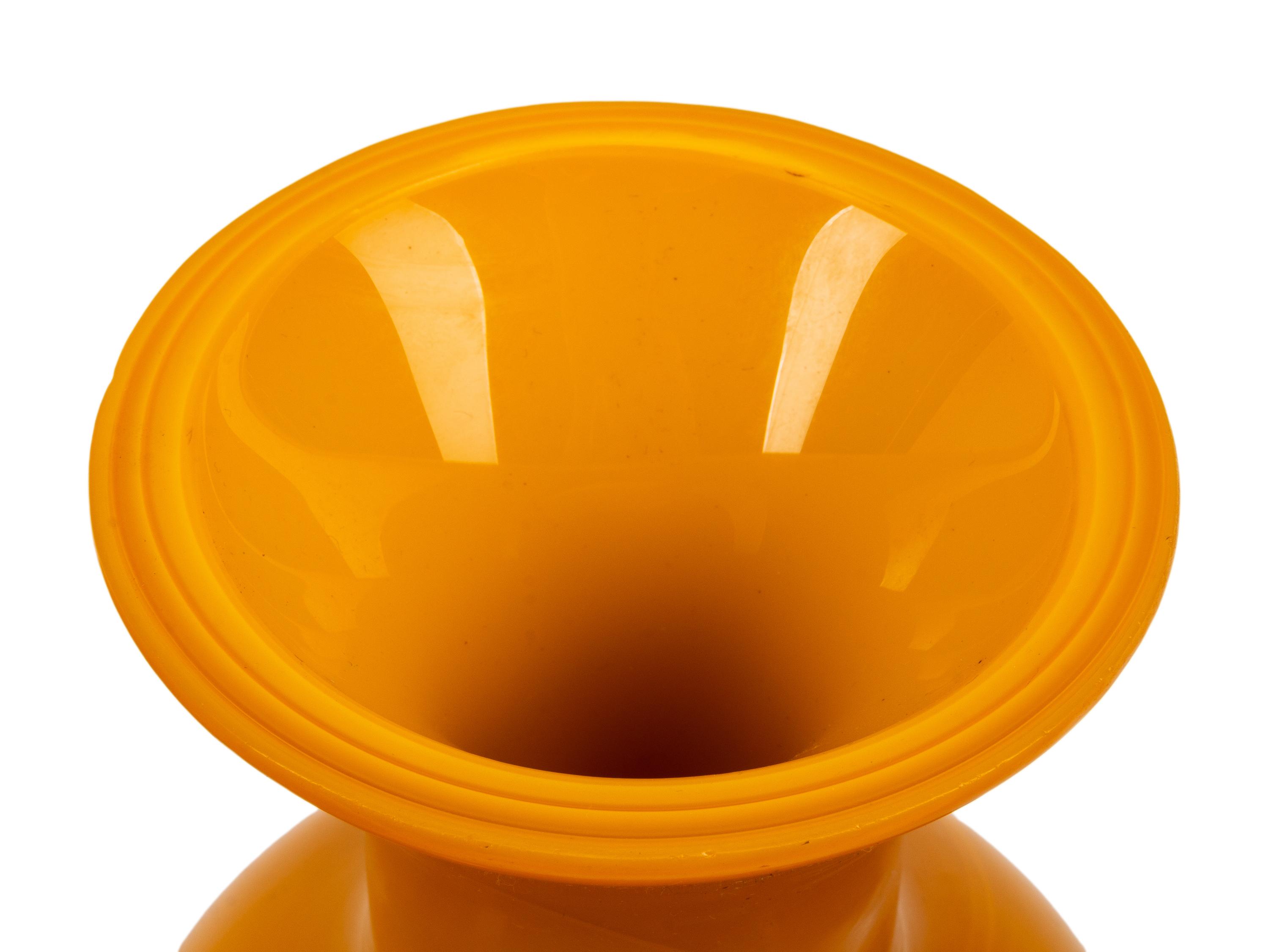 Four Canary Yellow Peking Glass Articles
