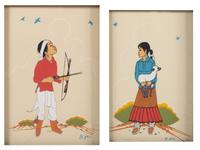 pair of portraits
