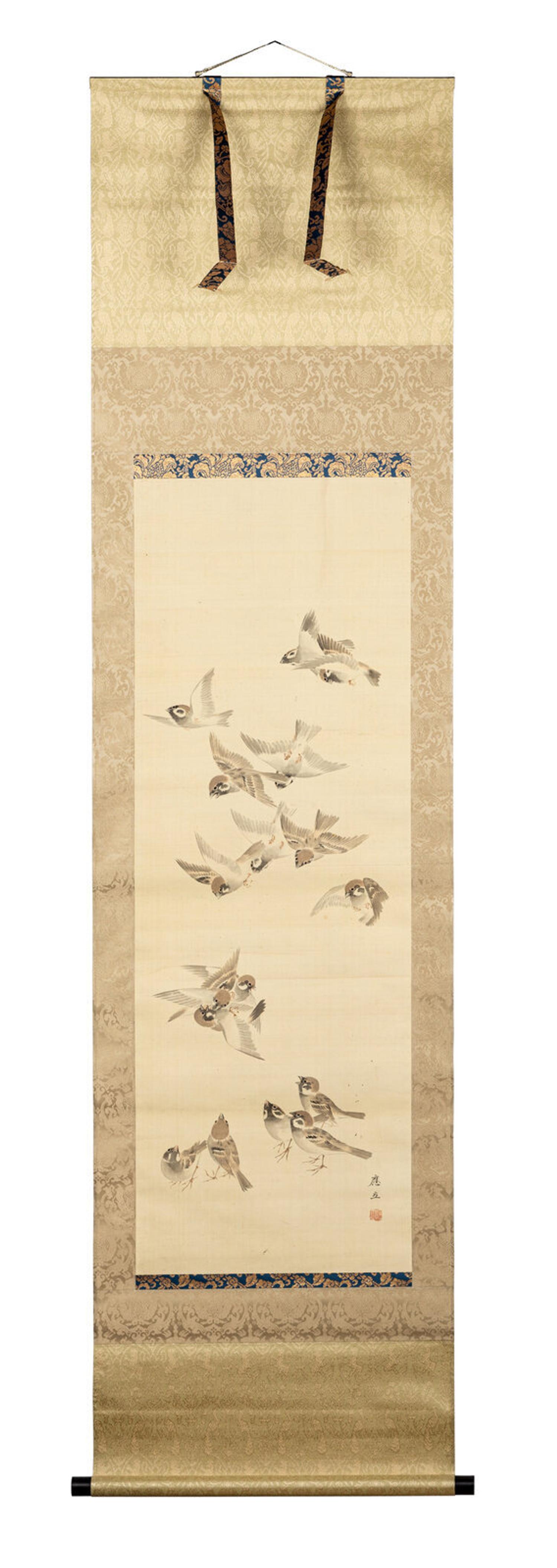 A Pair of Japanese 'Sparrow' Paintings