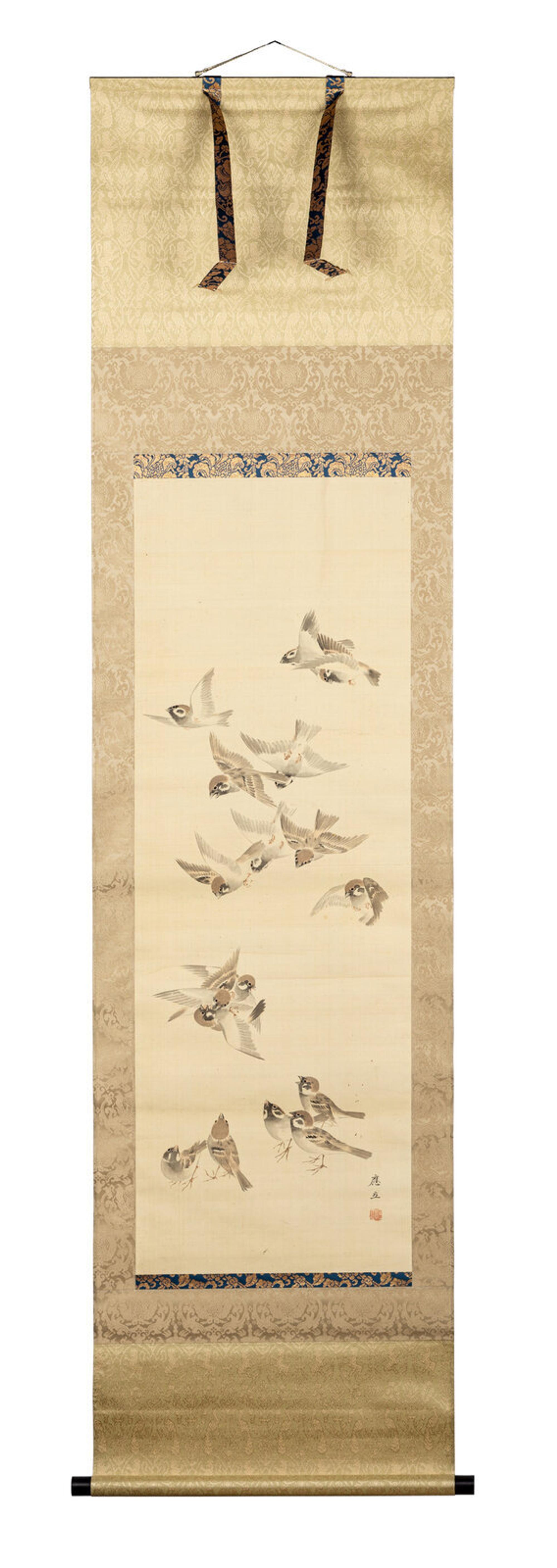 A Pair of Japanese 'Sparrow' Paintings