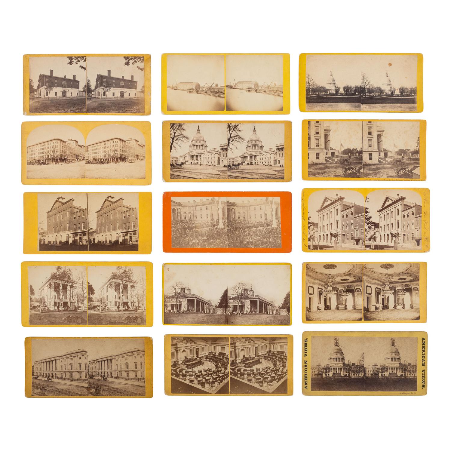 [Early Photography] Group of over 100 Stereoviews of Washington, DC, incl. landmarks and monuments