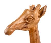 A Carved Pine Figure of a Giraffe