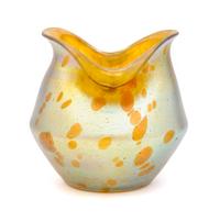 A Loetz Glass Vase Height 4 1/2 inches.