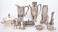 A Group of Silver-Plate Table Articles Height of first 12 inches.