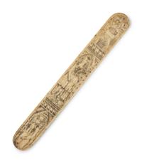 A Scrimshaw Corset Busk with Man and Woman