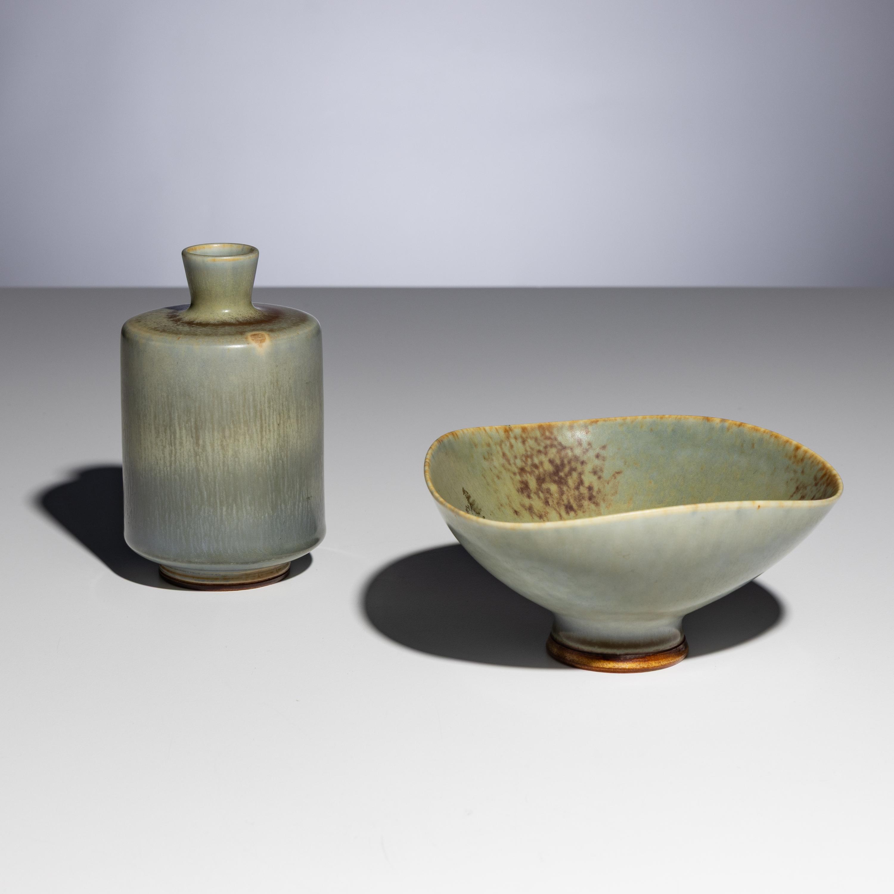 Berndt Friberg (Swedish, 1899–1981) — Bud Vase and Bowl, c. 1970