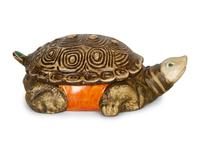 Six Carole Stupell Painted Ceramic Individual Covered Turtle-Form Soup Tureens