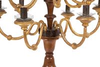 An Italian Parcel-Gilt Carved Fruitwood Thirteen-Light Candelabrum