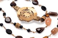 Chanel Stone and Chain Necklace with Brooch Pin, Fall 2011