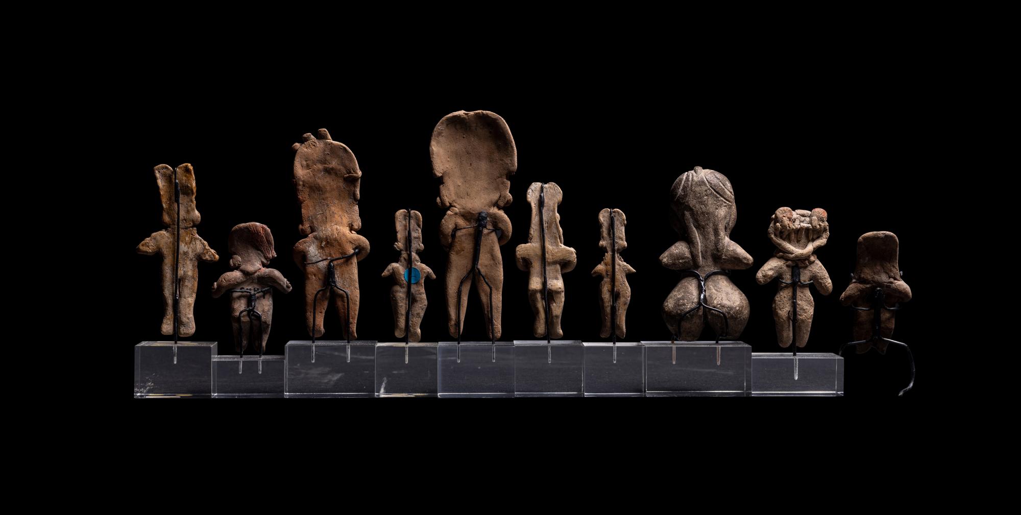 A Group of Ten Michoacana Votive Figures