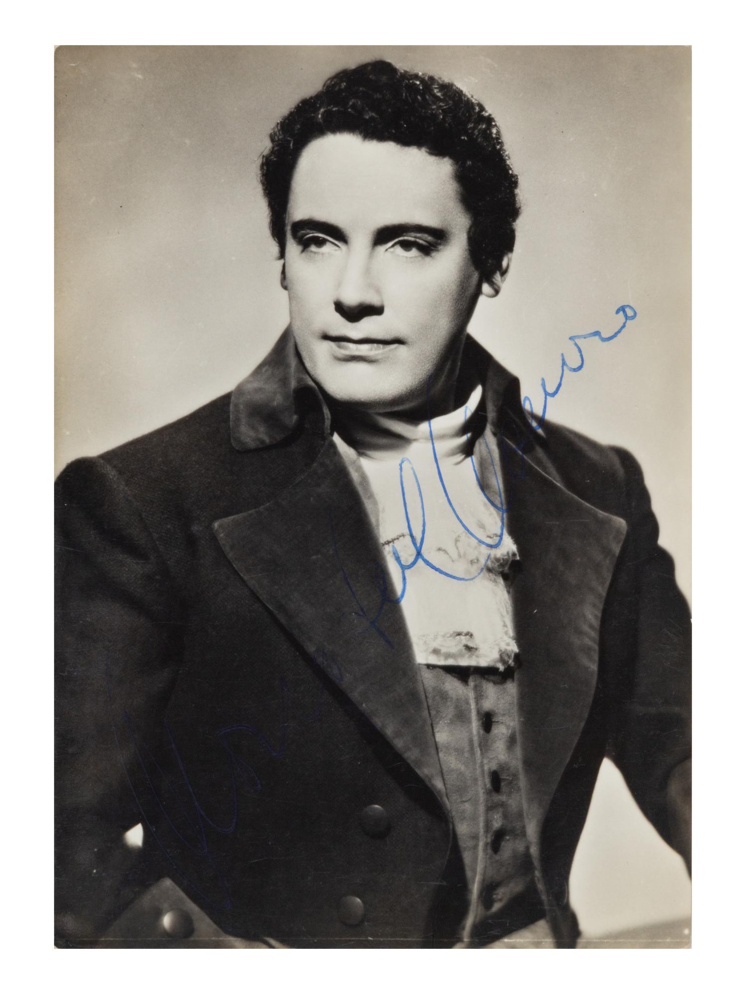 [20TH-CENTURY OPERA SINGERS]. A group of 6 signed photographs or photographic postcards of opera singers from the 1950s-1960s, comprising images of: