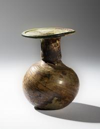 A Roman Green Glass Bottle