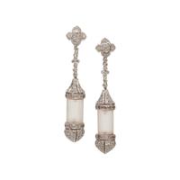 ROCK CRYSTAL AND DIAMOND EARRINGS