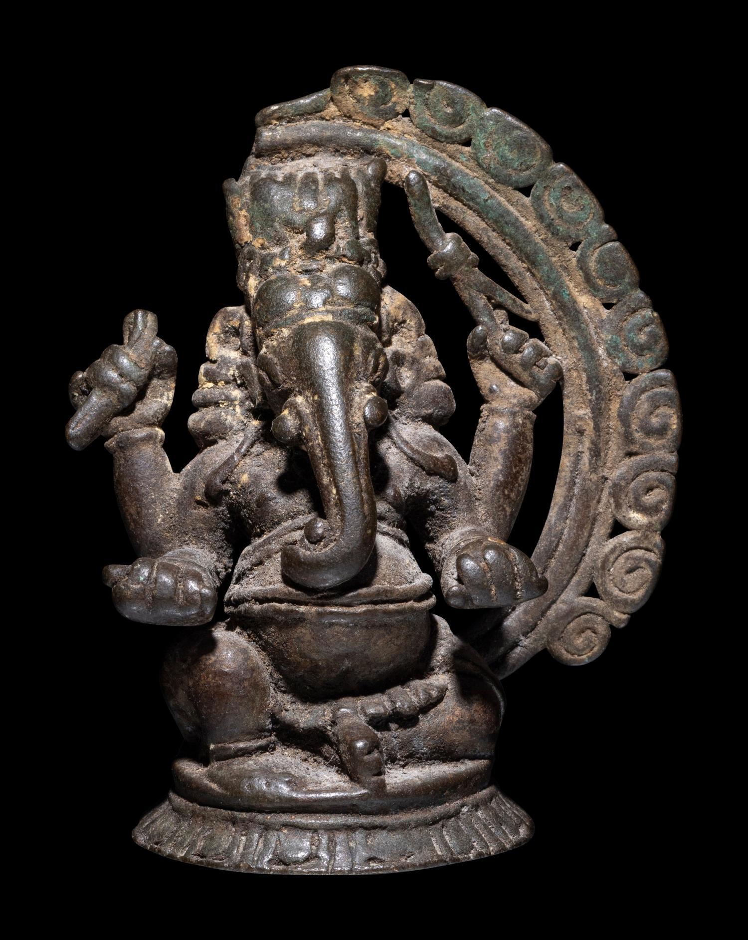 An Indian Bronze Figure of Ganesha