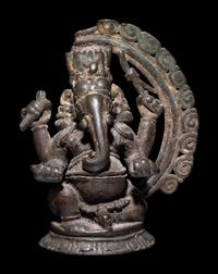 An Indian Bronze Figure of Ganesha