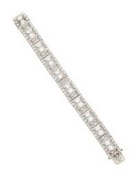 PLATINUM AND DIAMOND BRACELET
