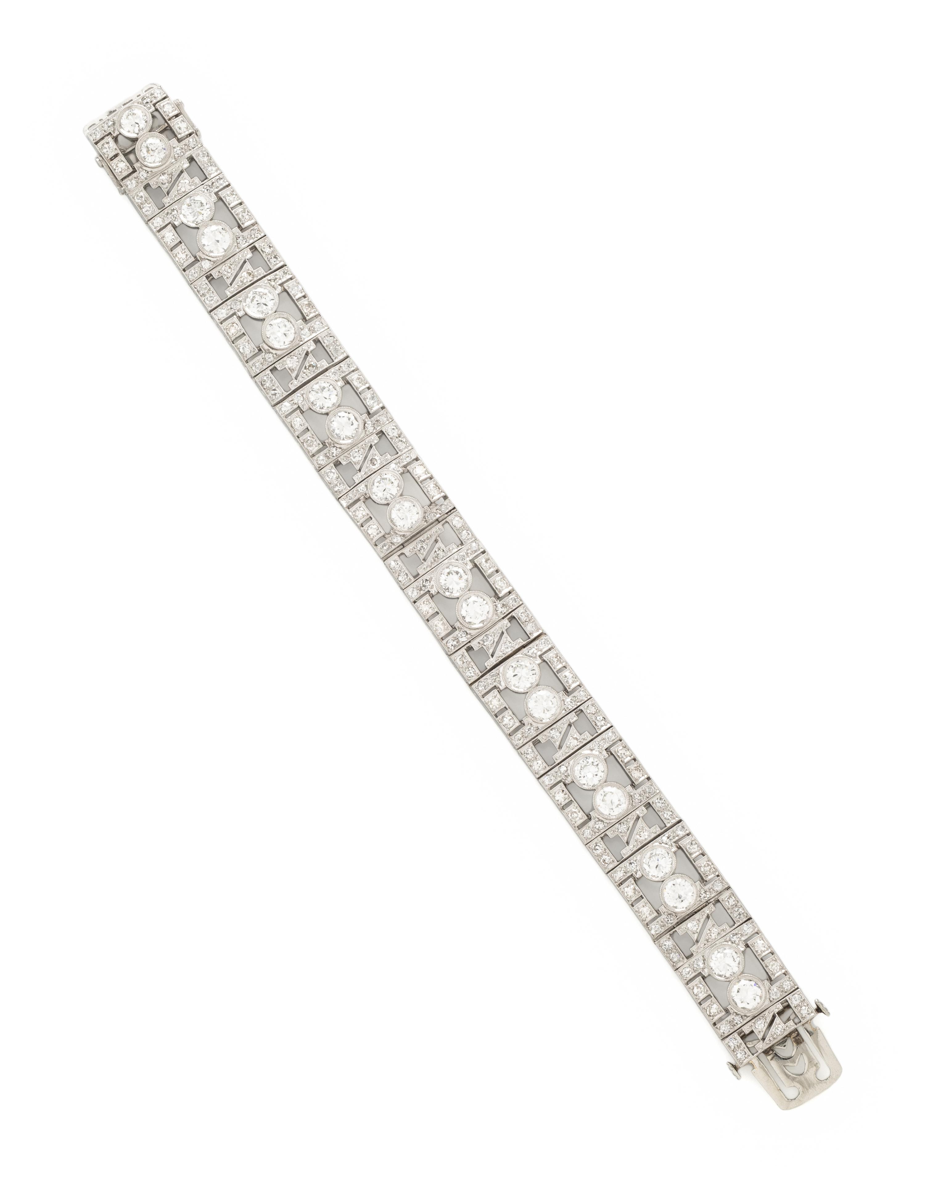 PLATINUM AND DIAMOND BRACELET