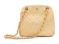 Chanel Quilted Metallic Leather Frame Bag, 1989-91