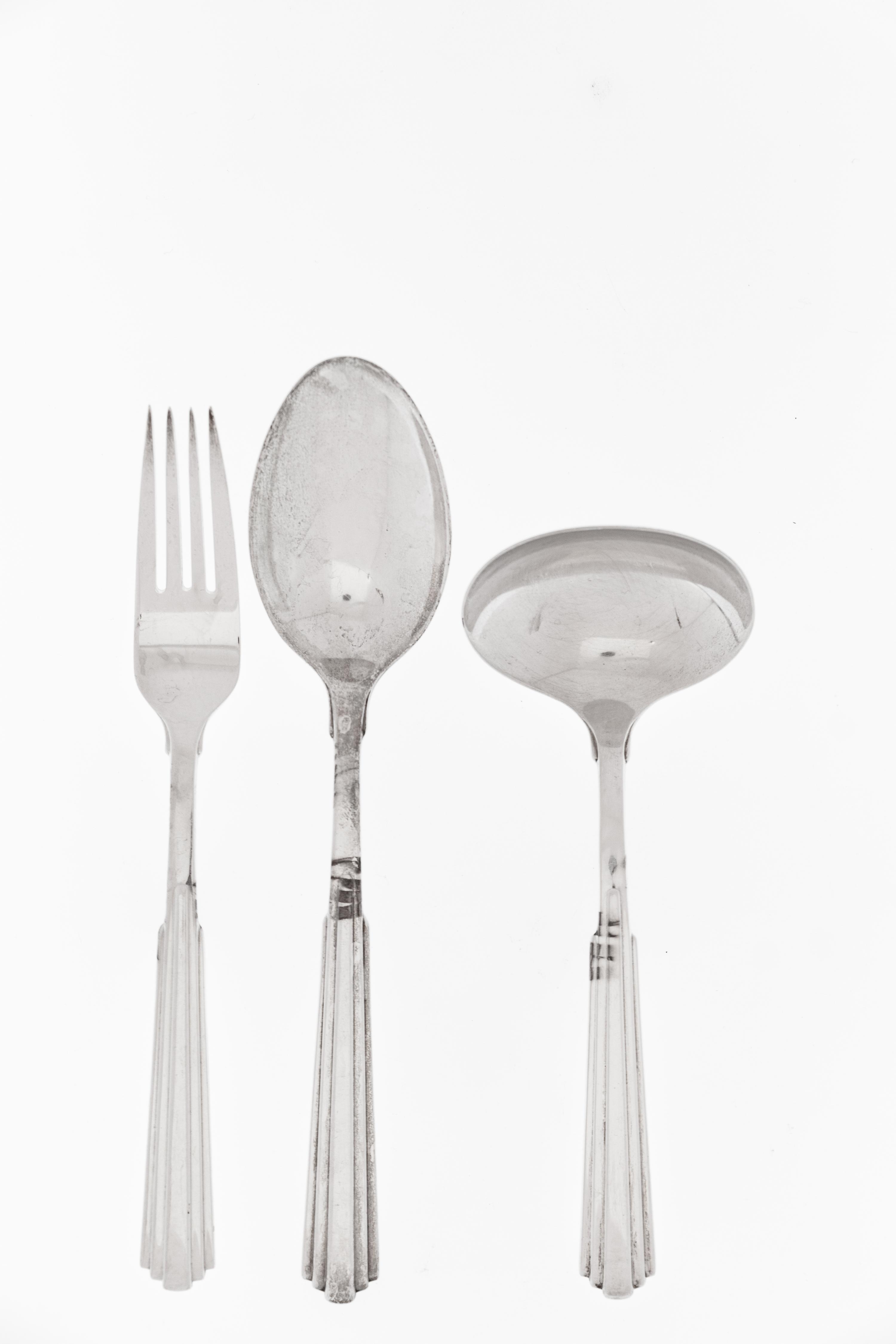 An American Silver Flatware Service
