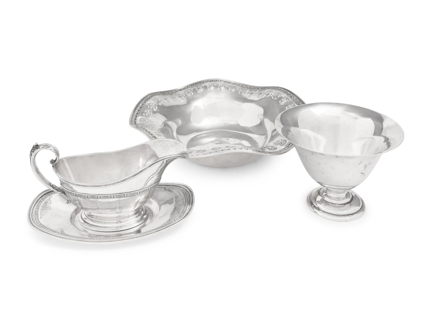 Three American Silver Hollowware Articles