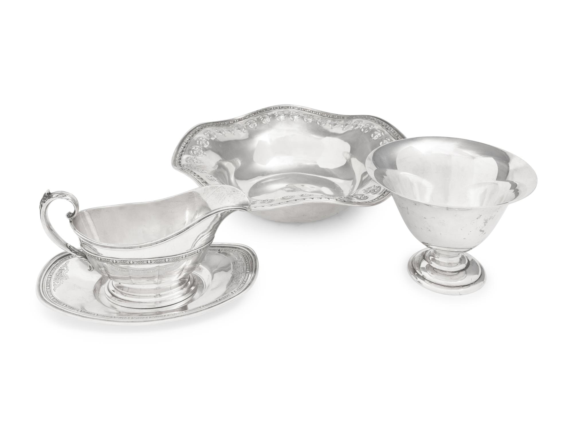 Three American Silver Hollowware Articles