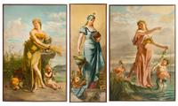 Emile Meyer, (French, 1823-1893), Allegories (three works)